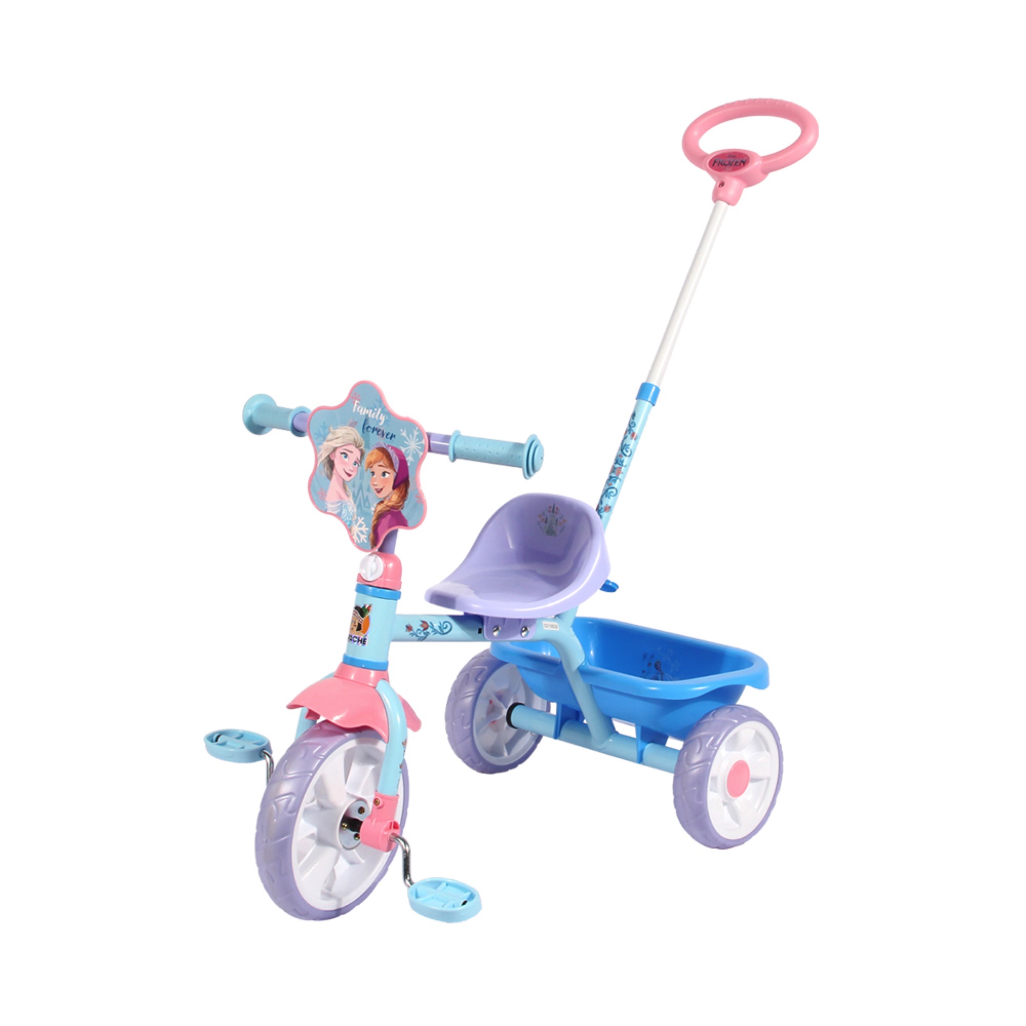 Apache  Triciclo  Frozen con cajuela y barra de empuje 