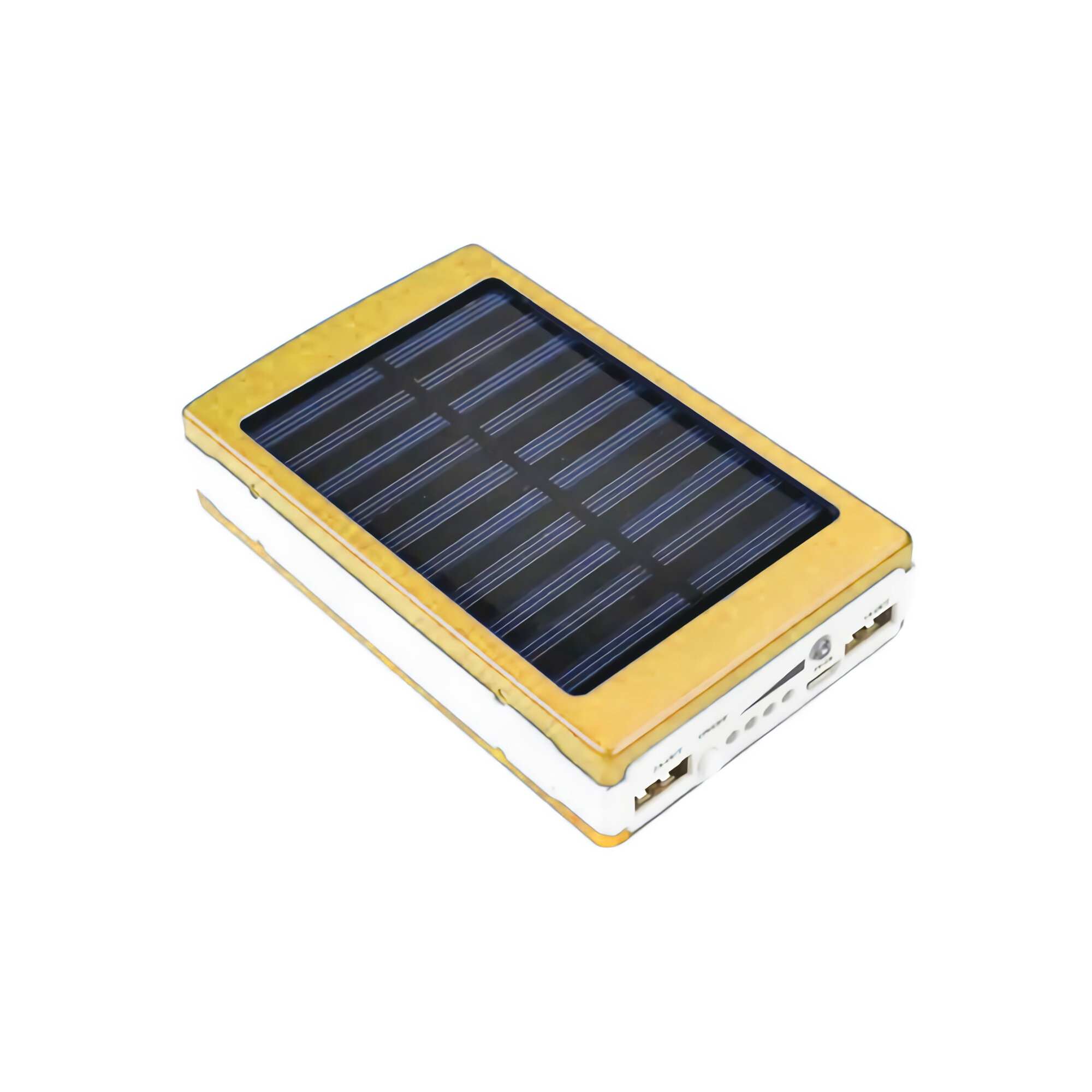 Batería Powerbank 20,000 Mah Cargador Recargable Solar con Lámpara LED DORADO