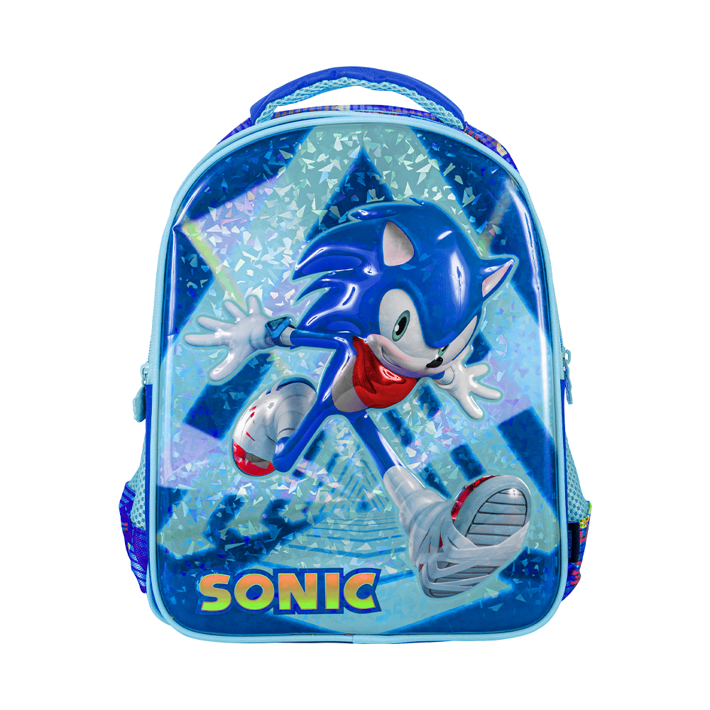 Mochila Escolar Sonic 3d Para Kinder Diseño Run Away