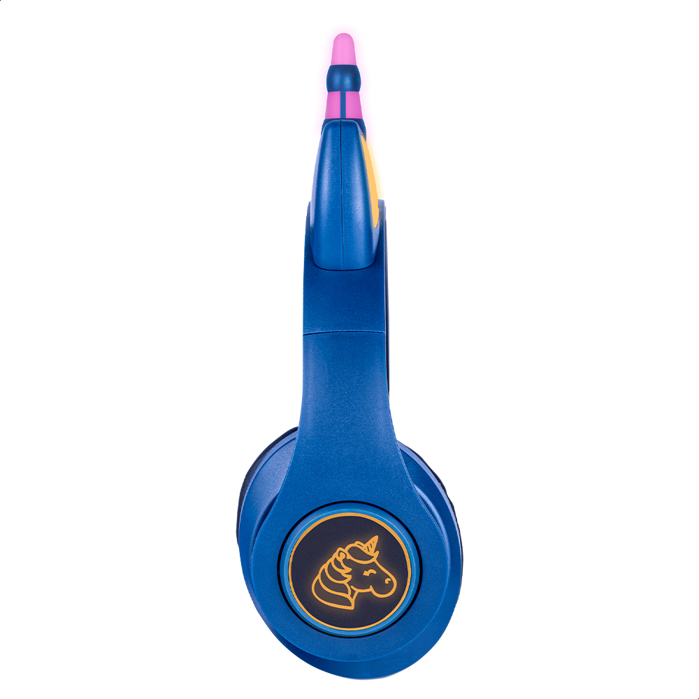 Audífonos Azules Bluetooth V5.0 De Unicornio Sonido Estéreo Con Luz RGB Diseño Kawaii Ajuste De Cabeza Fácil Guardado