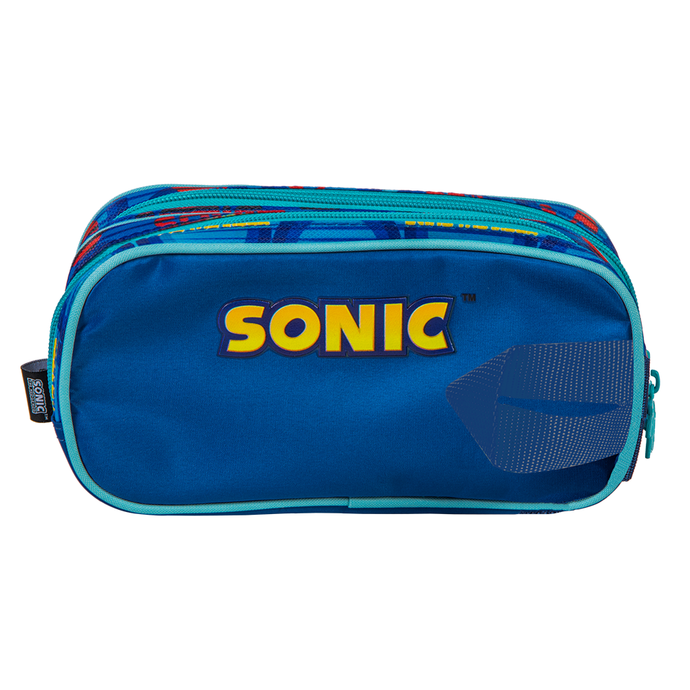 Lapicera Escolar Sonic By Ginga 3d Metálico Diseño Run Away