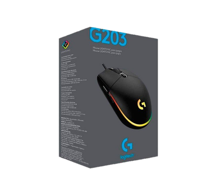 Mouse de juego Logitech Prodigy G203  USB - optico - 6 Botones - Negro