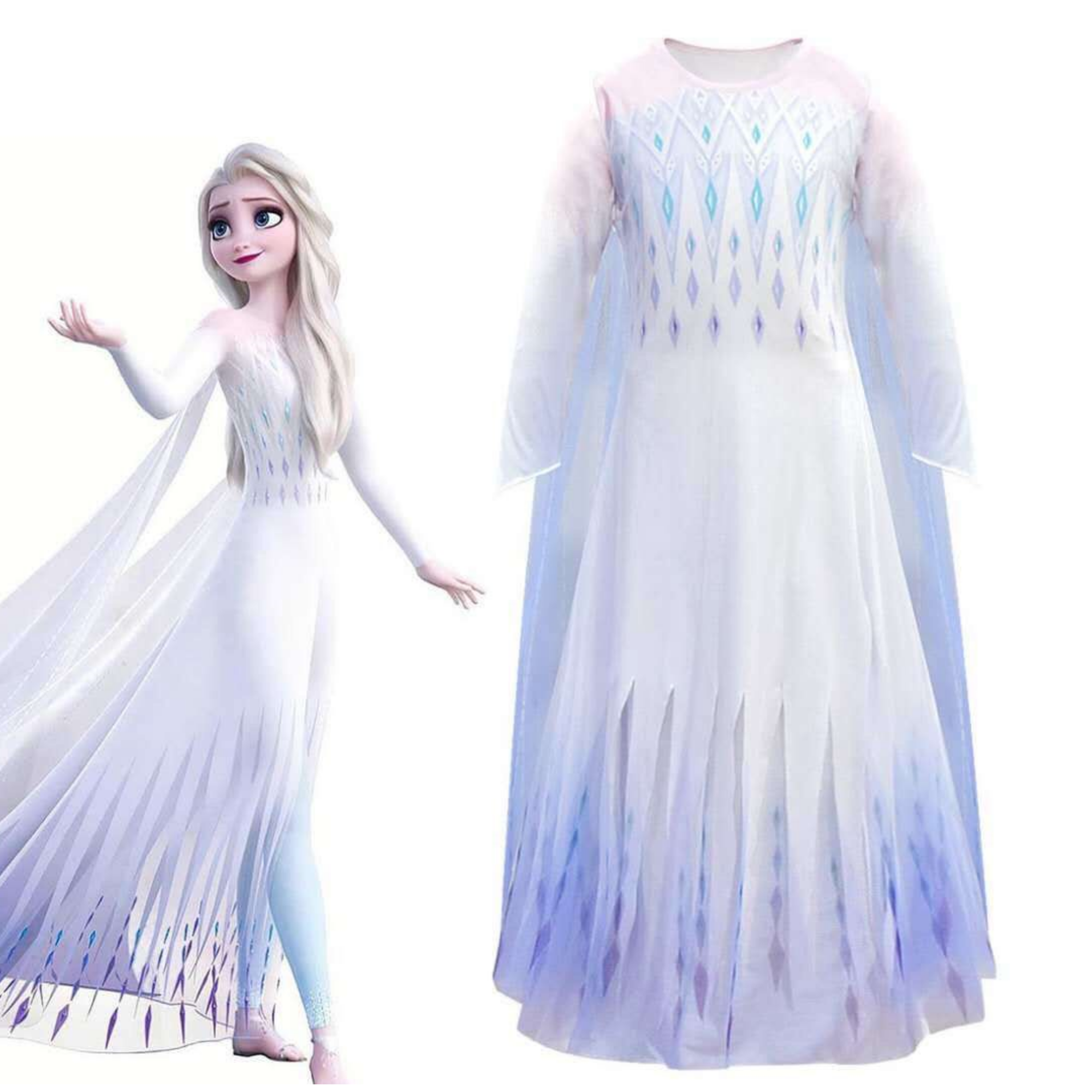 Vestido De Fiesta Disfraz Elsa Princesa Frozen