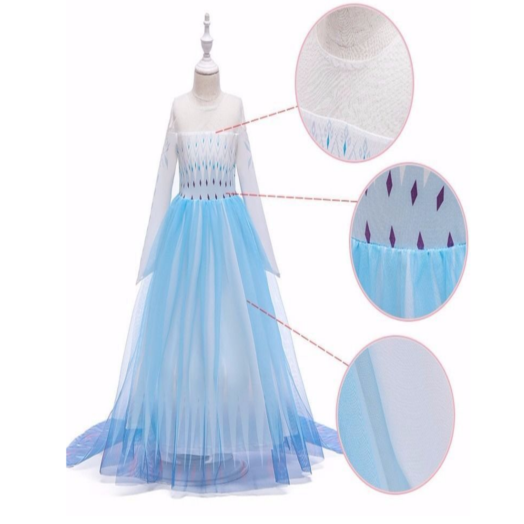 Vestido De Fiesta Disfraz Elsa Princesa Frozen