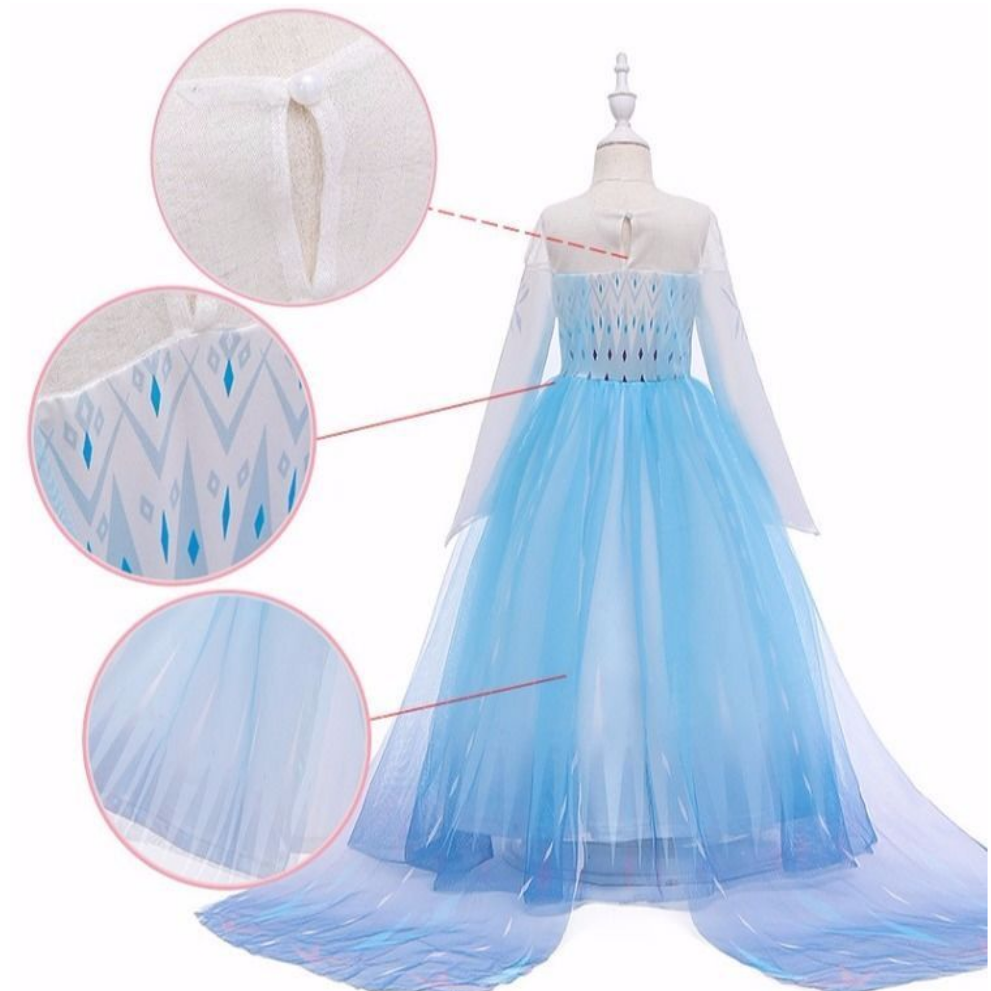 Vestido De Fiesta Disfraz Elsa Princesa Frozen