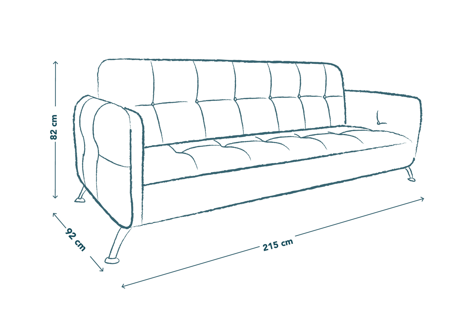 Maika Sofá Cama Makora Lino Gris Oxford. El envío cubre un 80% de Territorio Nacional