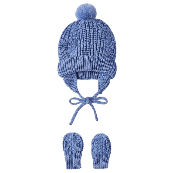 Conjunto Gorro Y Manoplas Bebé Niño Marca Mayoral Color Azul