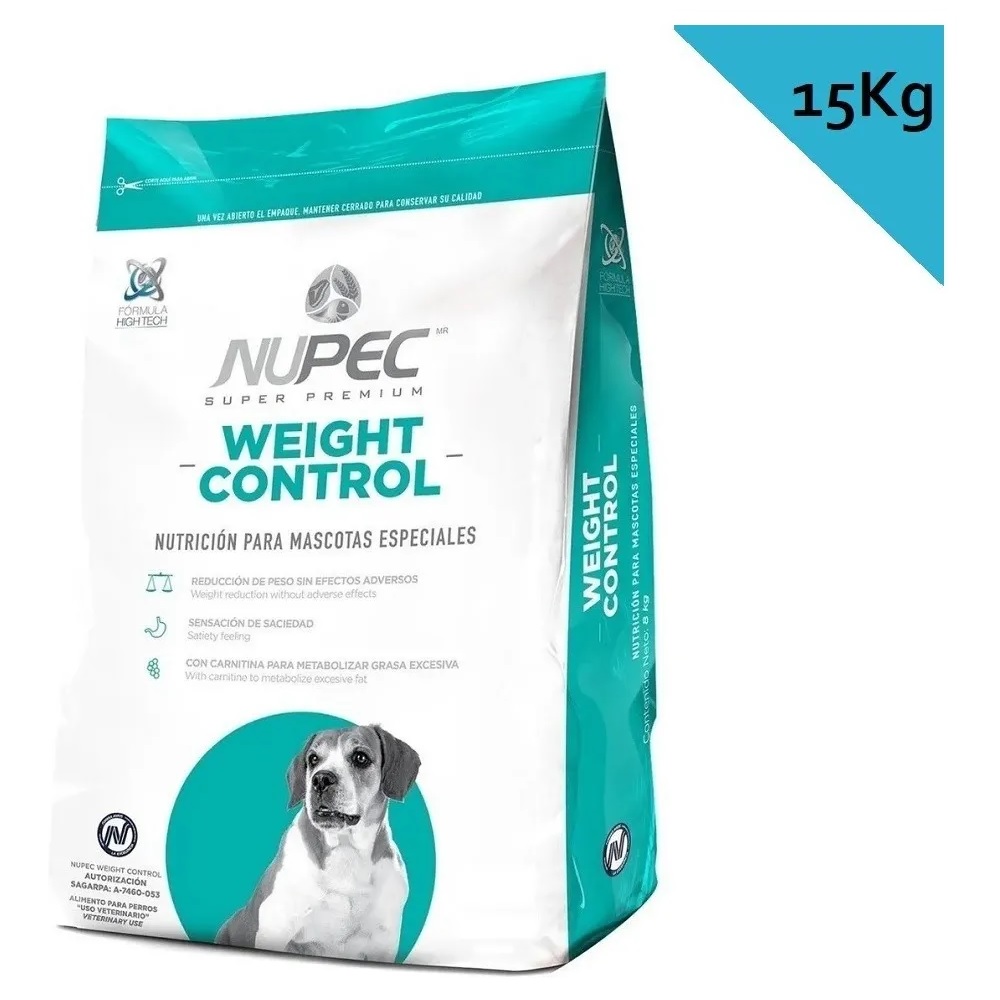 Nupec 15kg Perro Croqueta Control Peso Raza Grande