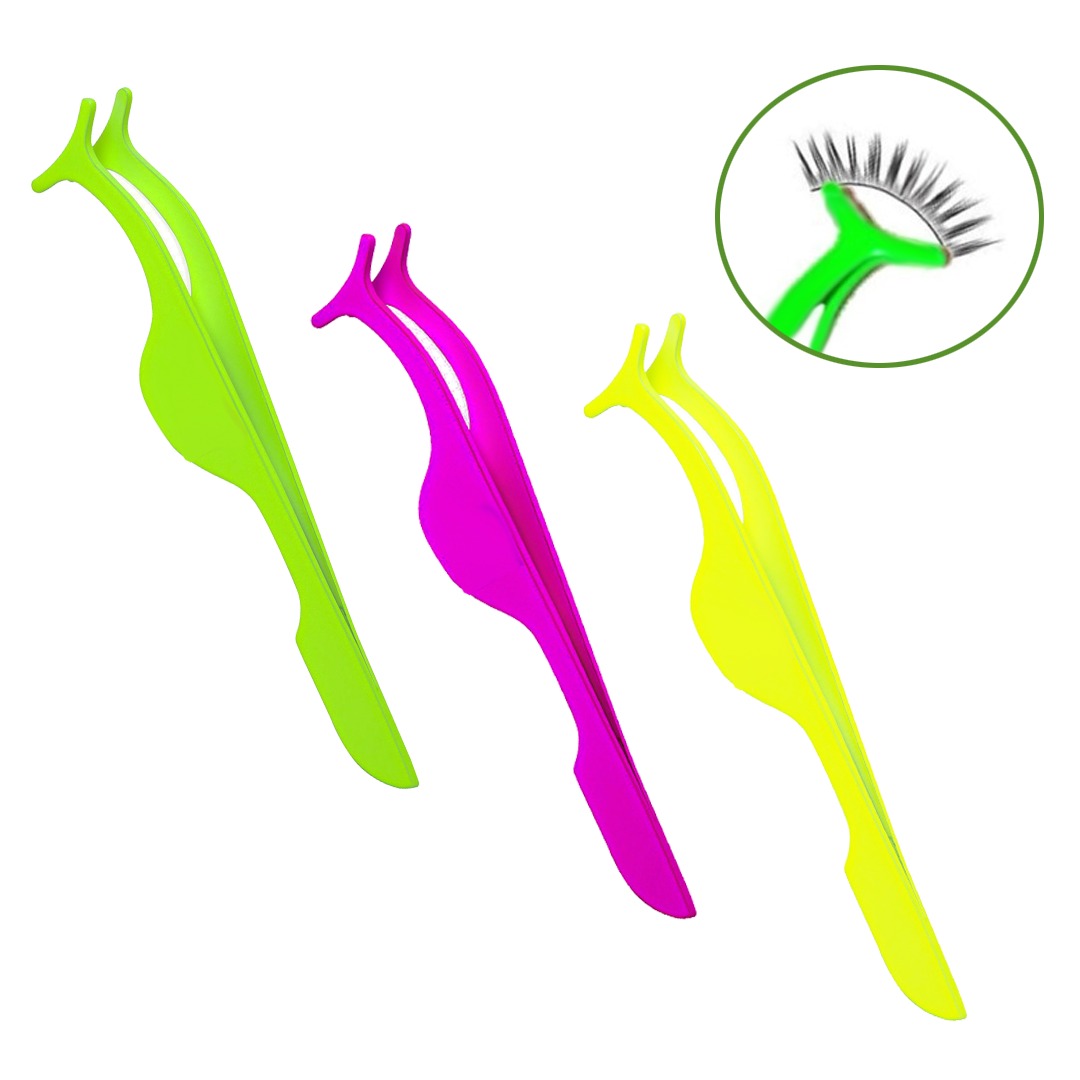 Pinza Ancha Para Aplicar Pestañas Postizas Corridas De Tira