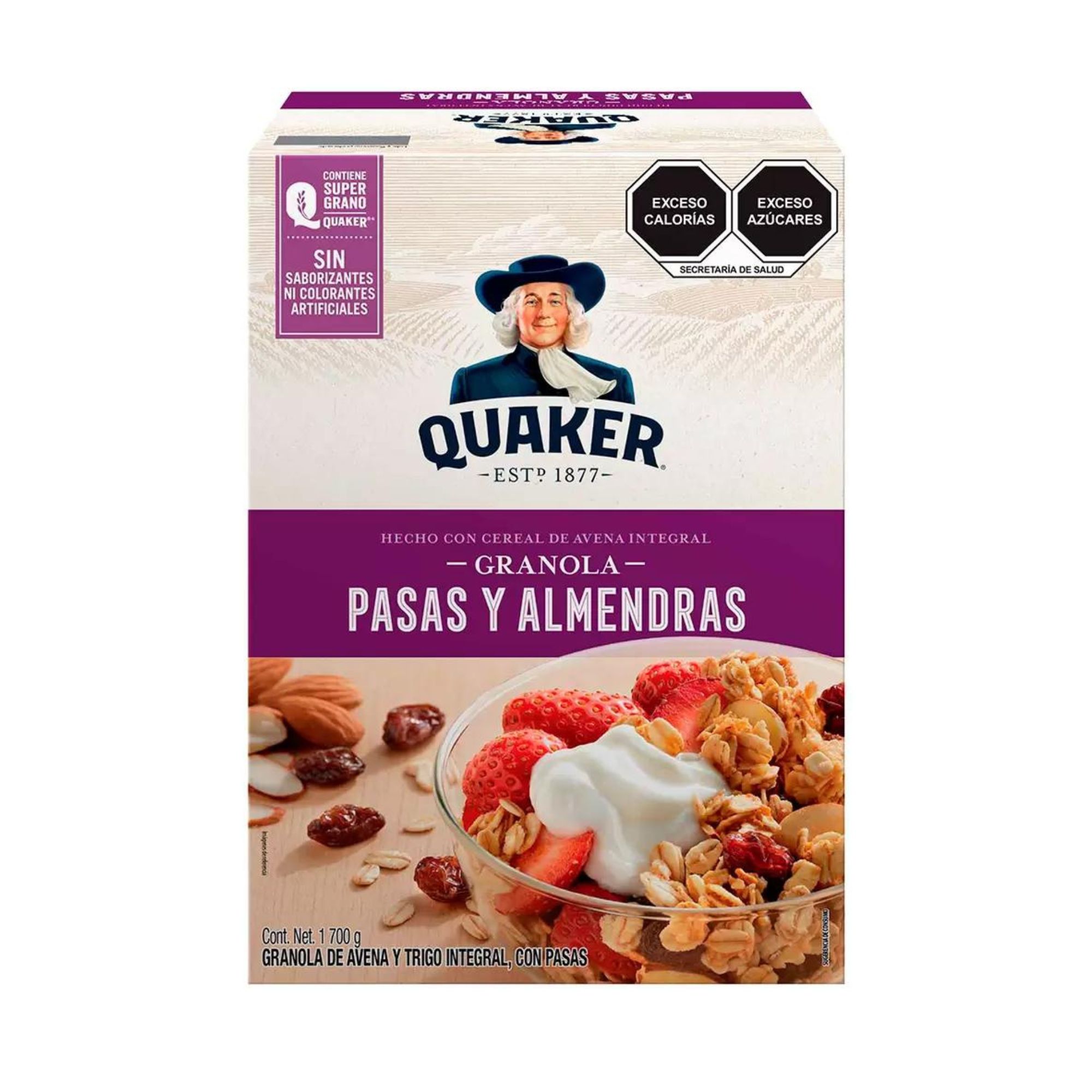 Granola Pasas y Almendras Quaker de 1.7 kg