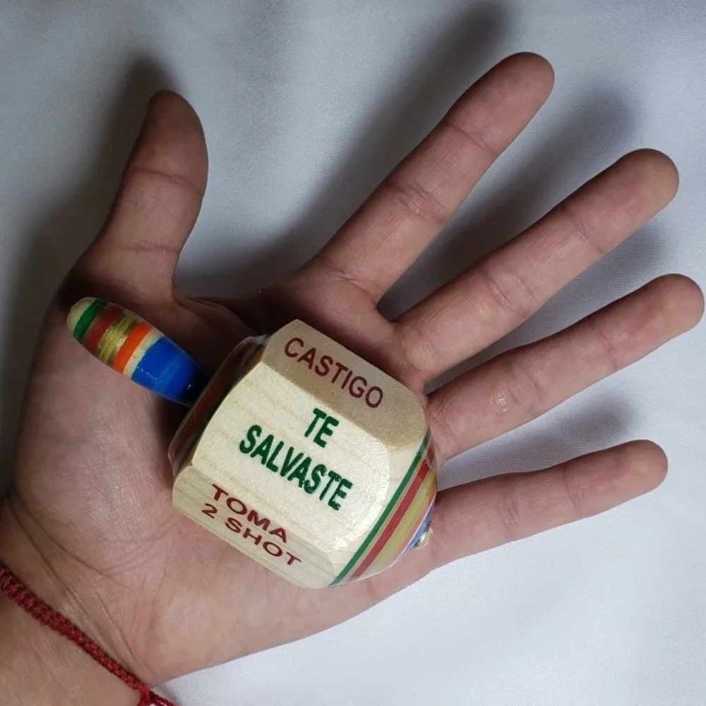 Pirinola Toma Todo De Beber Shot Madera Juego De Mesa