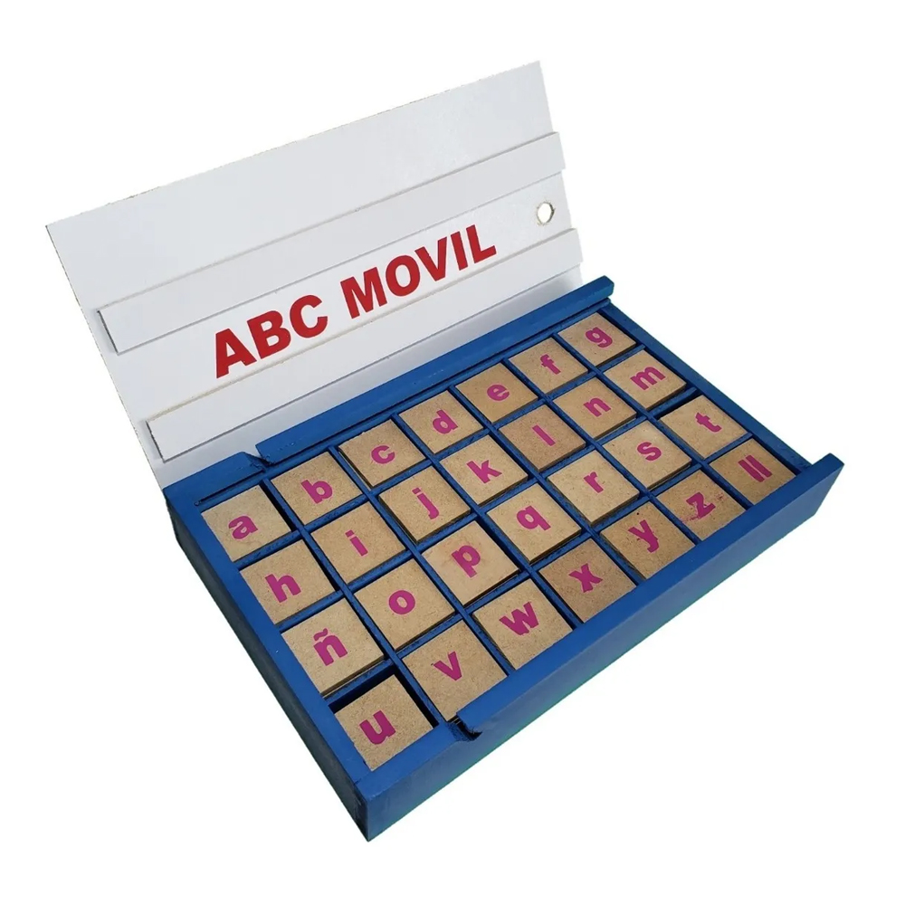 Alfabeto Abc Móvil Con Riel Letras Alfabeticon Abecedario