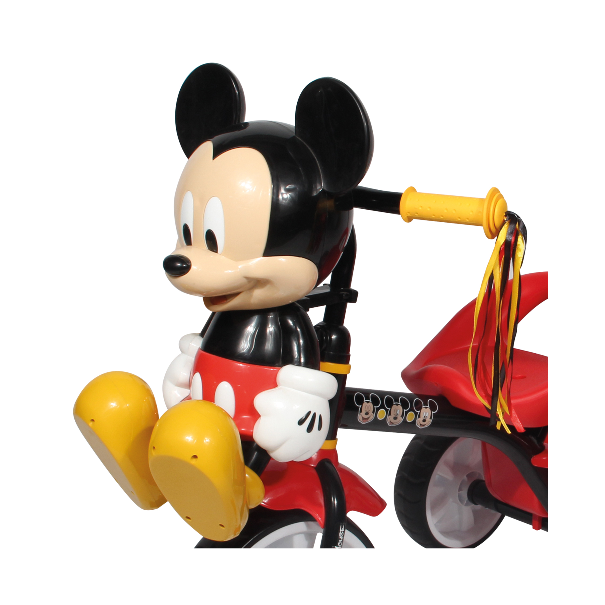 Apache  Triciclo Mickey 3D cajuela grande y barra de empuje