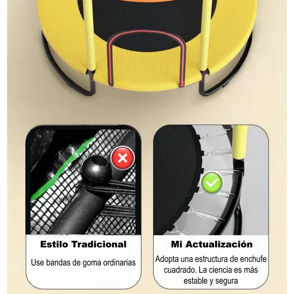 Trampolin Brincolin Infantil Tumbling Resortes Red Seguridad