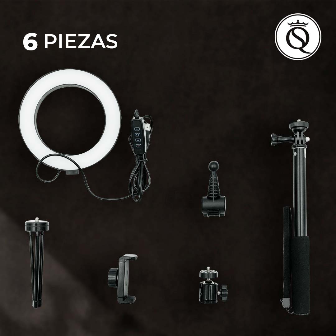 Aro Led 7 Pulgadas De Fotografía Con Tripie Luz Regulable