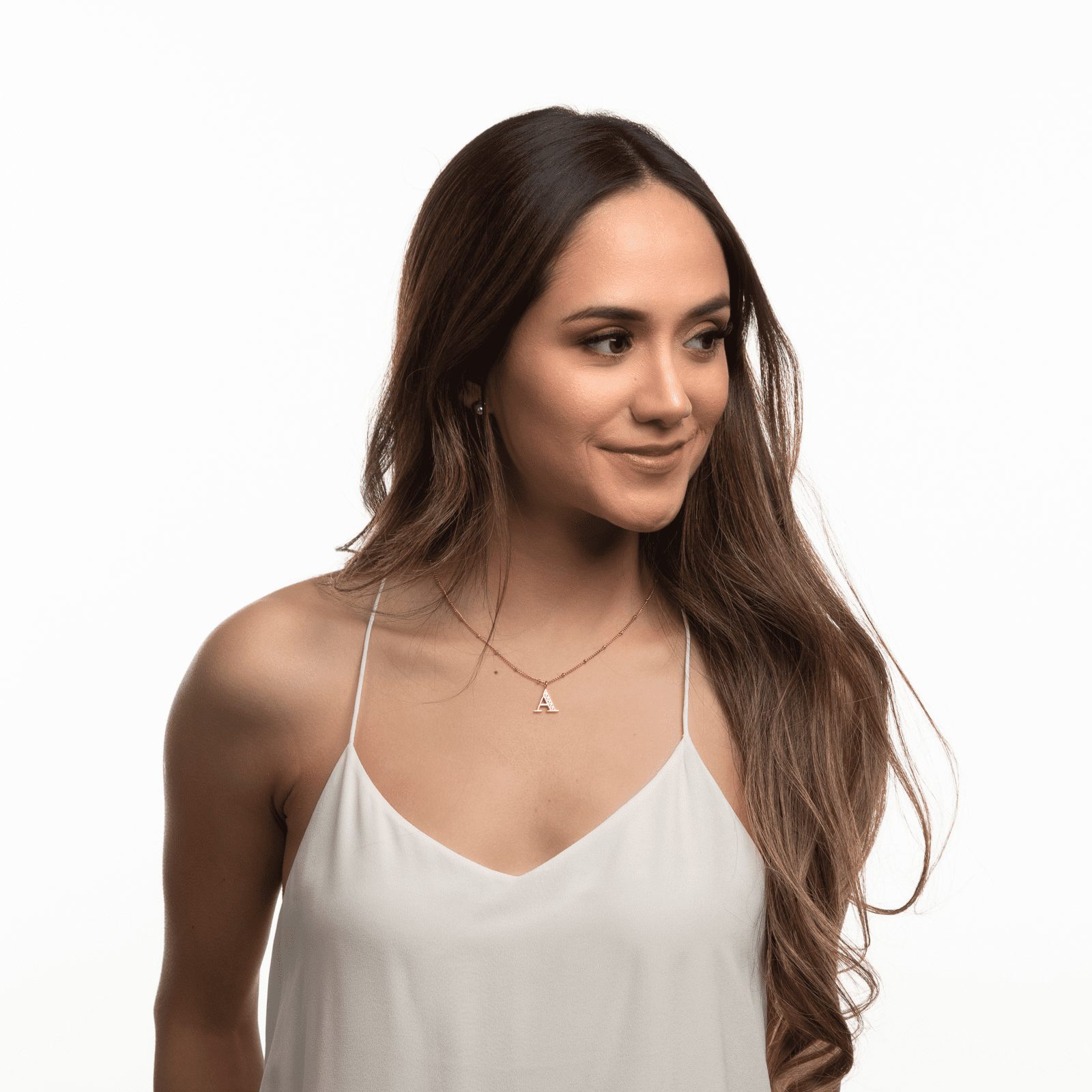 LuckyLy Collar Inicial Letra O , Collares de Mujer Acero Inoxidable Baño de Oro 18k y Zirconia Cúbica, Cadena con Dije de Inicial - Modelo Olga