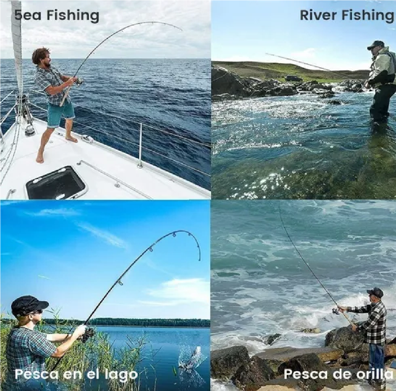 Kit De Accesorios De Anzuelos Pesca Con Caja Negro