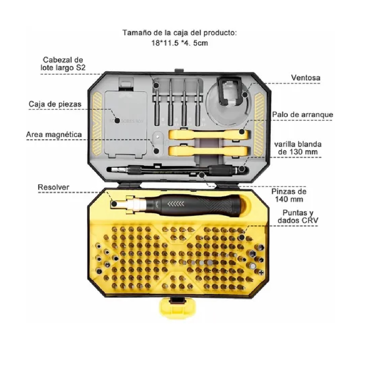 Set De Desarmadores Y Herramientas De Precisión Estuche