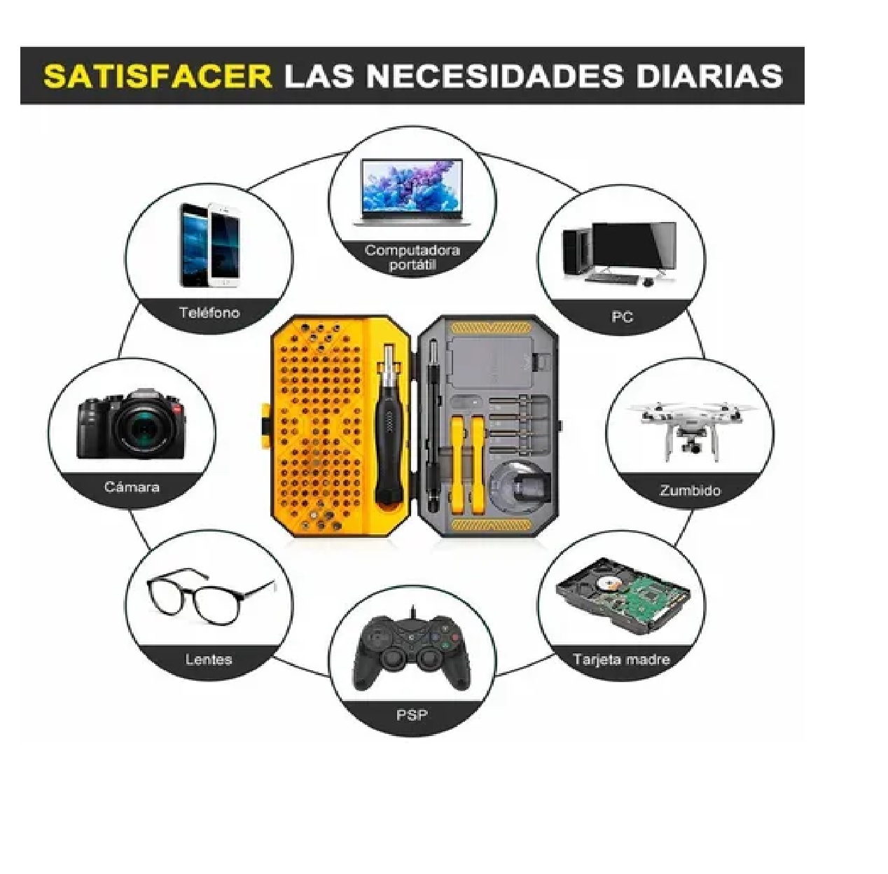 Set De Desarmadores Y Herramientas De Precisión Estuche