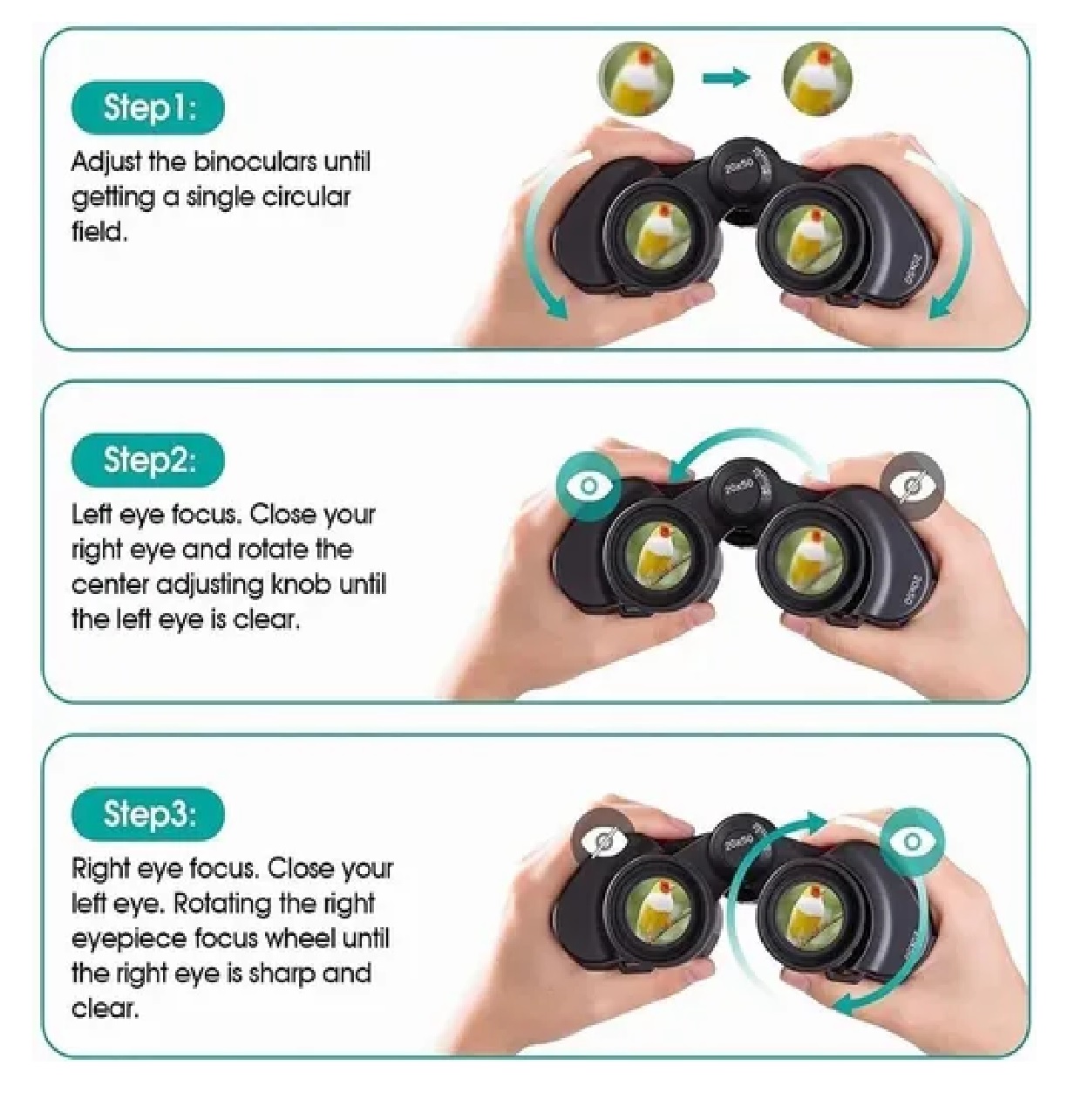 Binoculares Telescopio 20 X 50 Visión Nocturna Hd Con Bolsa