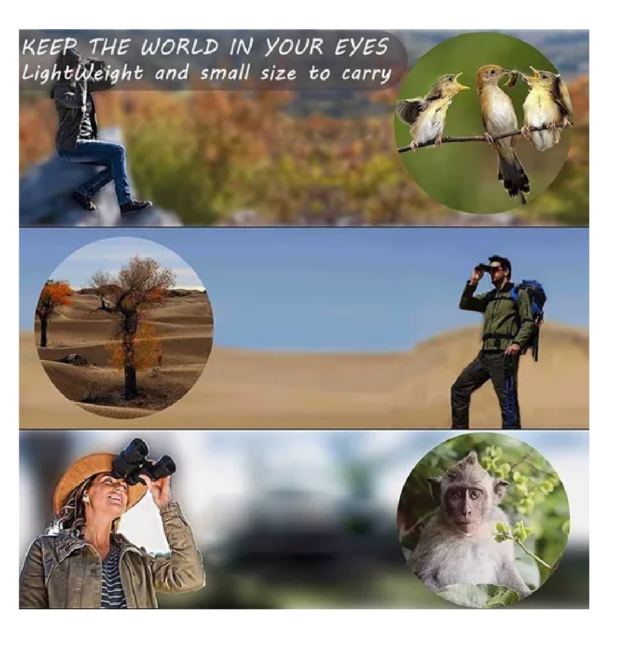 Binoculares Telescopio 20 X 50 Visión Nocturna Hd Con Bolsa