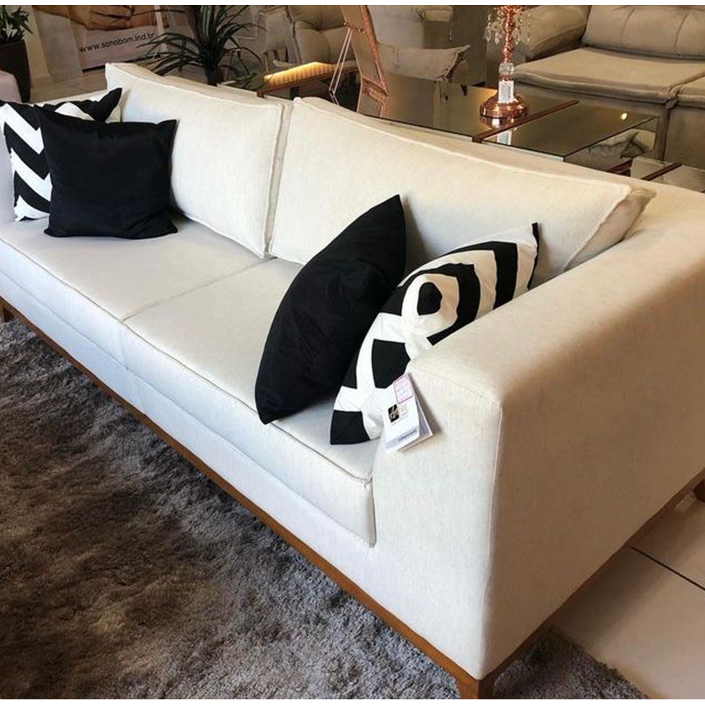 Funda Para Cojín Decorativa Dulces Sueños Terciopelo Negro 45X45 Cm