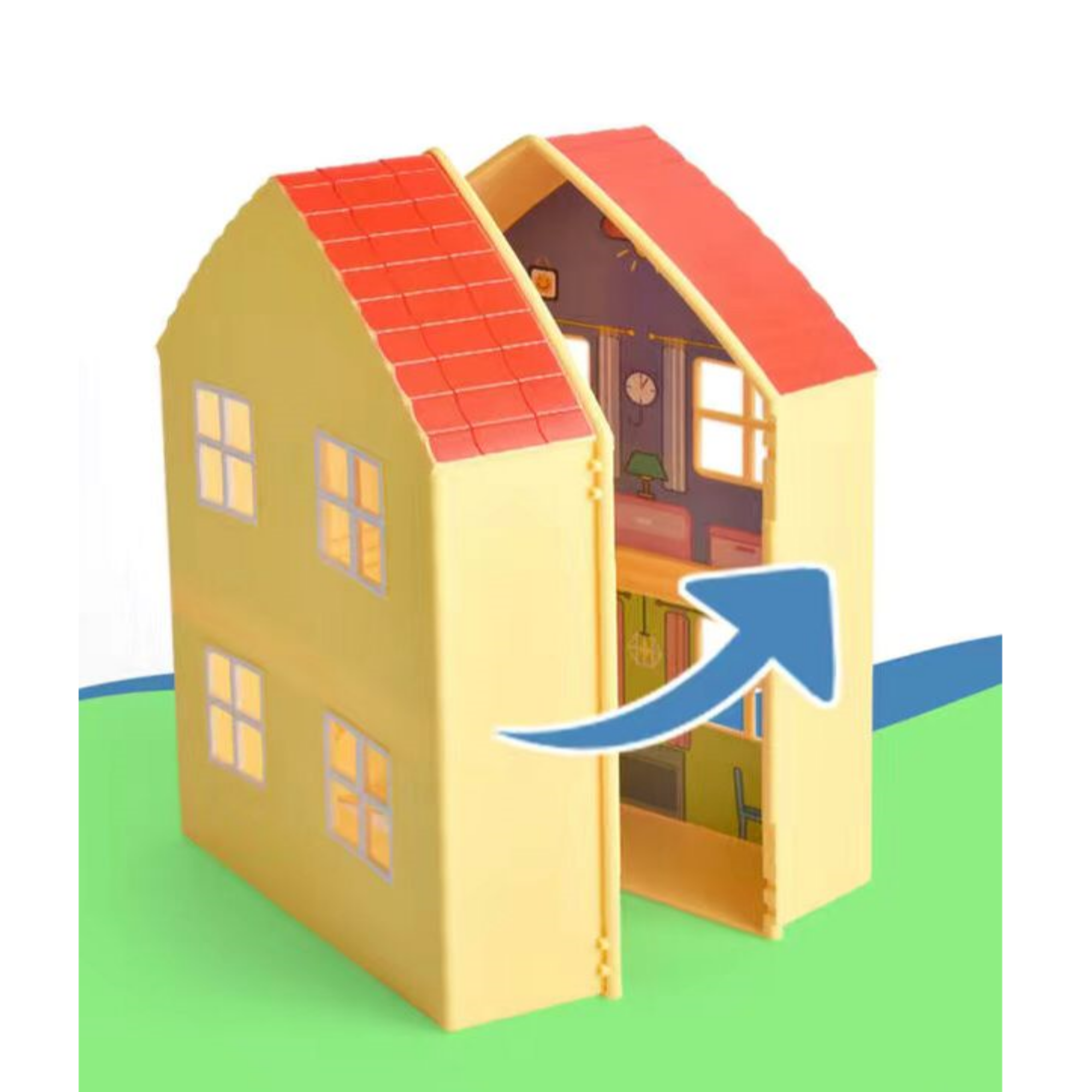 16 Pcs/set Pequeña Cerdita Pepa Y Su Familia LA CASITA