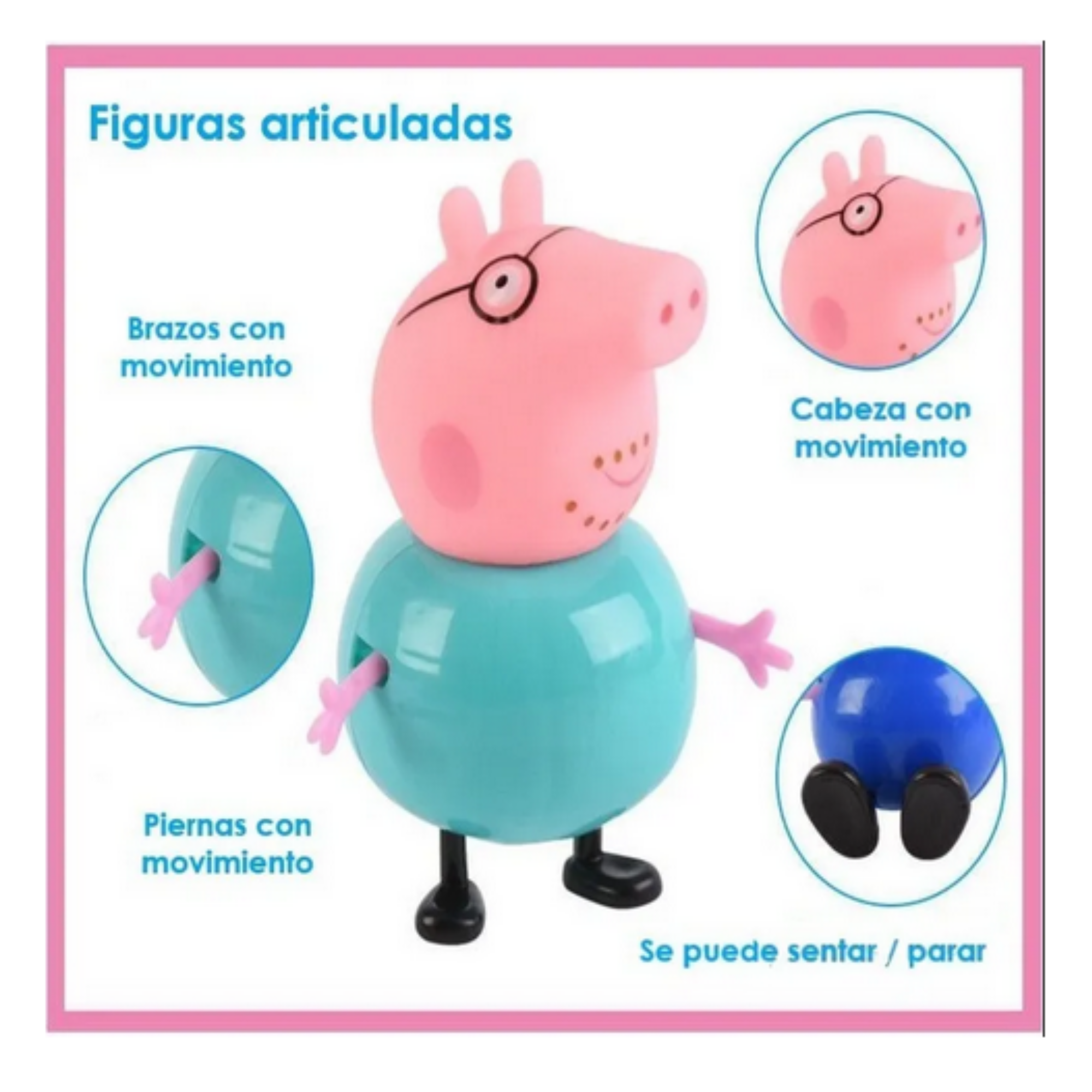 Casa de juguete Peppa Pig con tapete 16 pzas