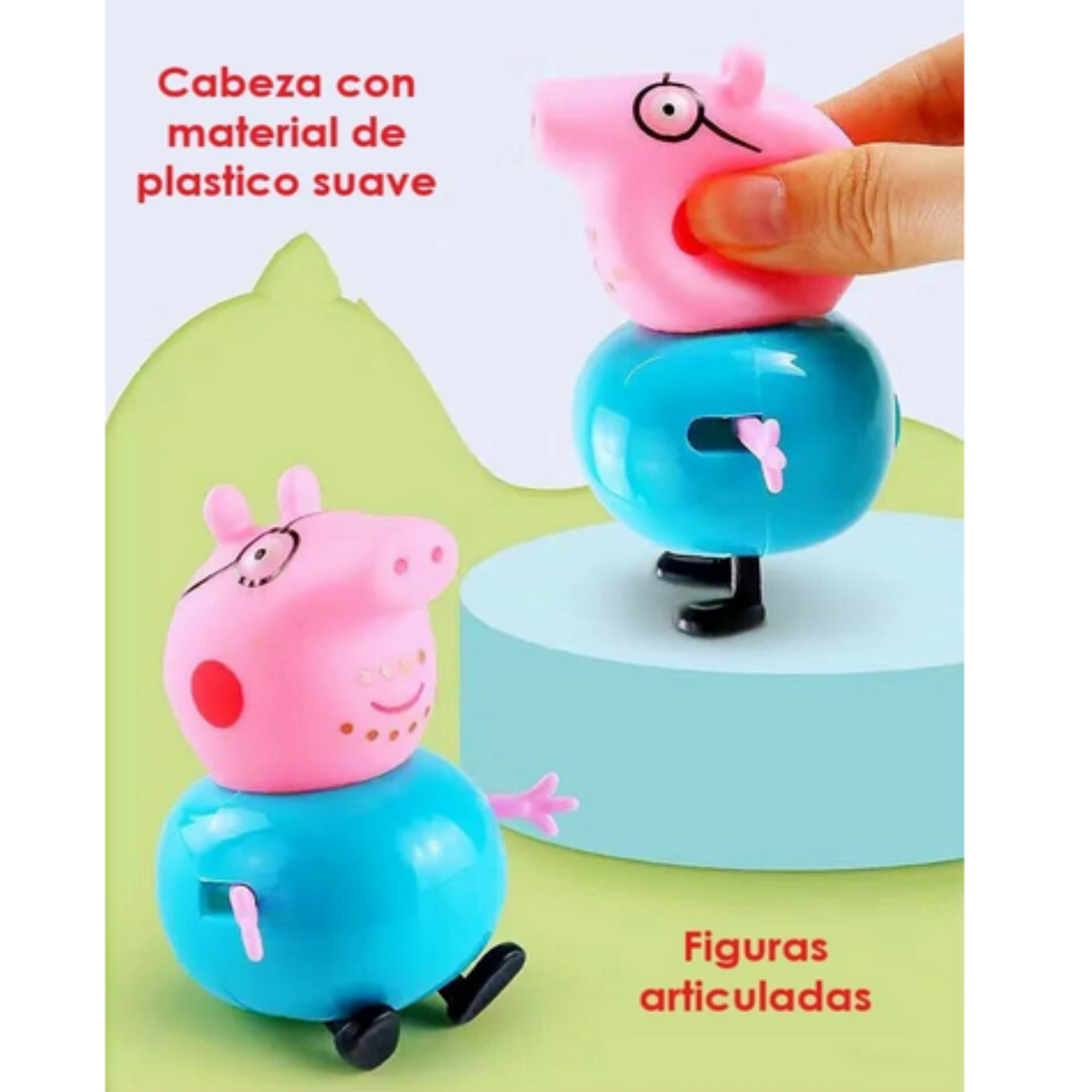 16 Pcs/set Pequeña Cerdita Pepa Y Su Familia LA CASITA