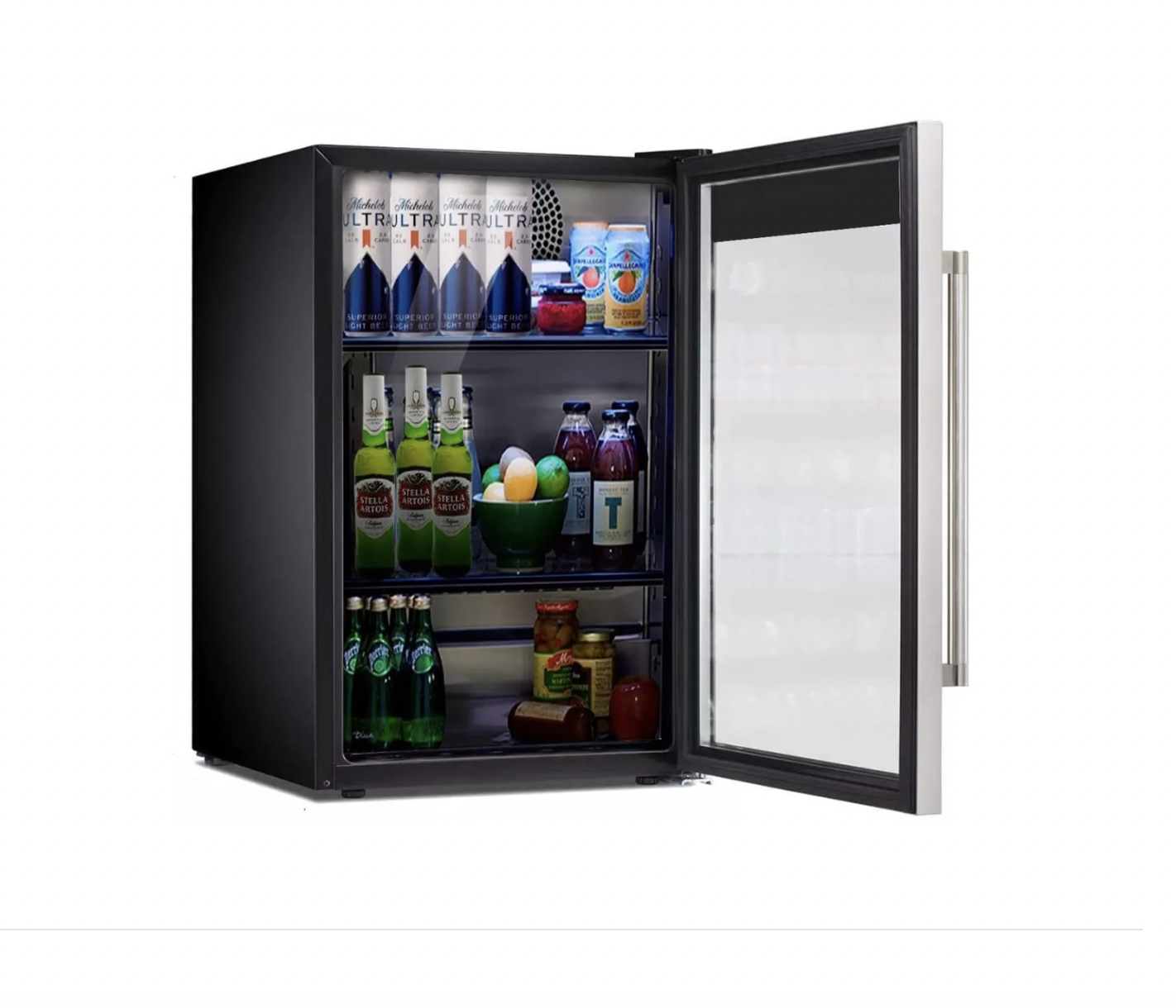 Frigobar 2.4pies Refigerador Digital Tactil Luz Led 85 Latas