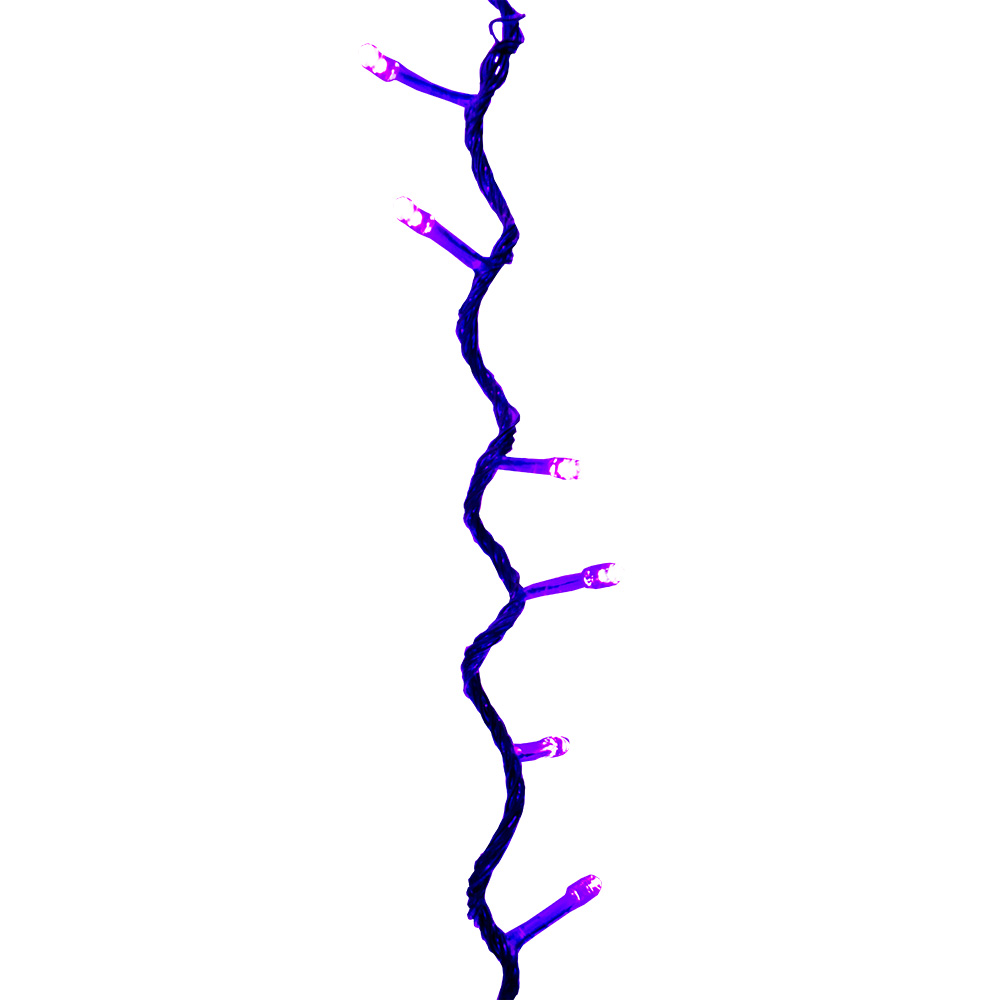 Serie Decorativa Luz Led Morada 100 Focos 8 Funciones Cable Morado 7 m