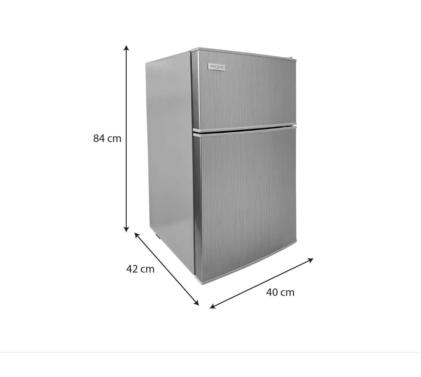 Frigobar Refrigerador Coolteche Freezer Acero 78l 2.8 Ft³ 