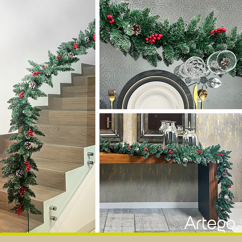 Guirnalda De Navidad guía Decorativa Navideña Winter 2.7m Artego