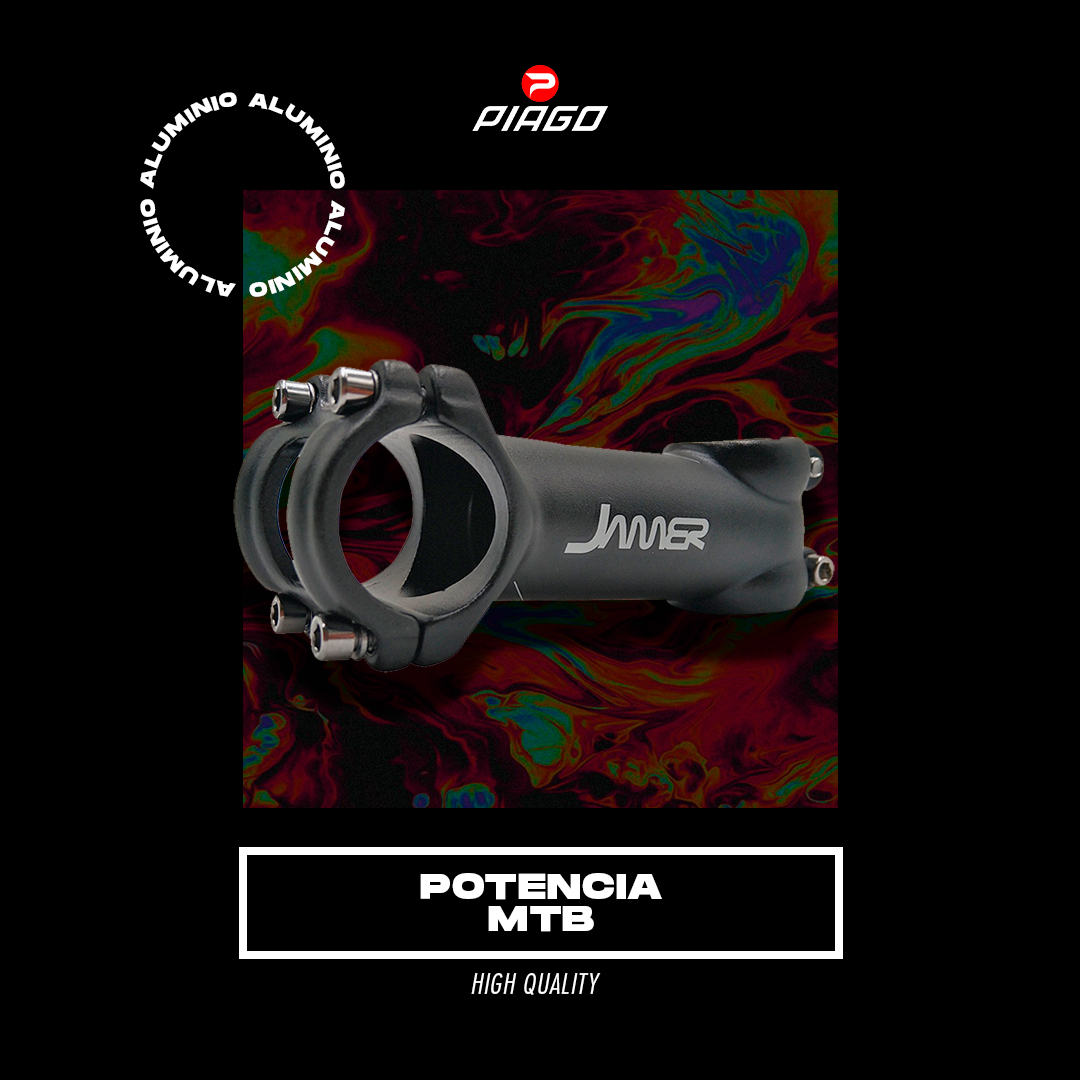 Potencia Bicicleta Montaña 25.4 90mm 7 Aluminio Negro Jamer