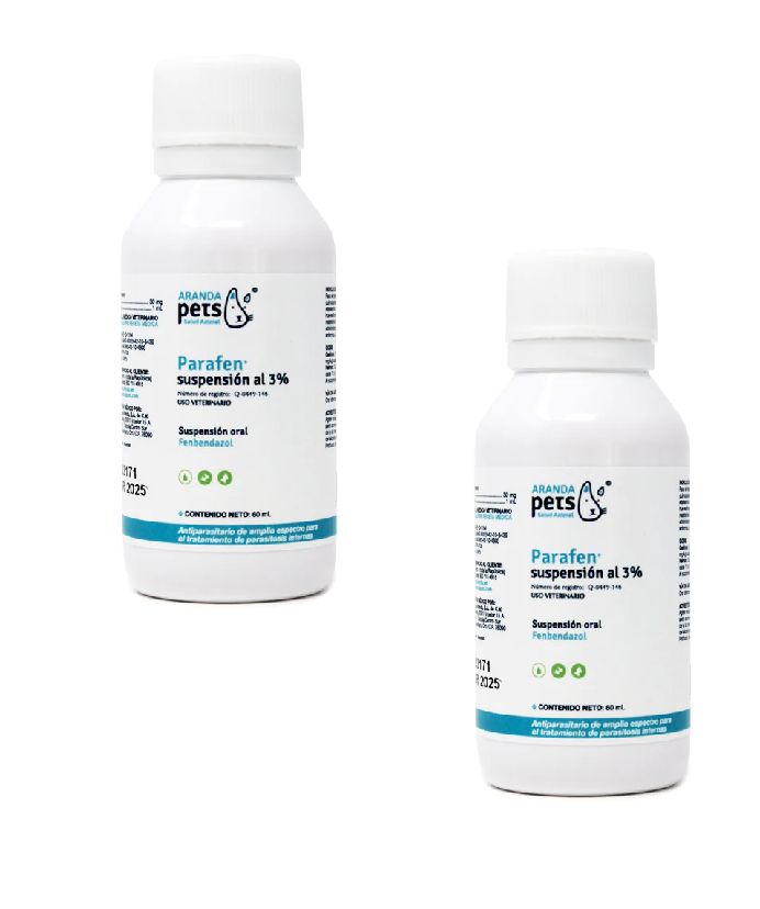 Desparacitante Cachorro Parafen 3% Puppy 60 Ml Lab Aranda ** 2 piezas**