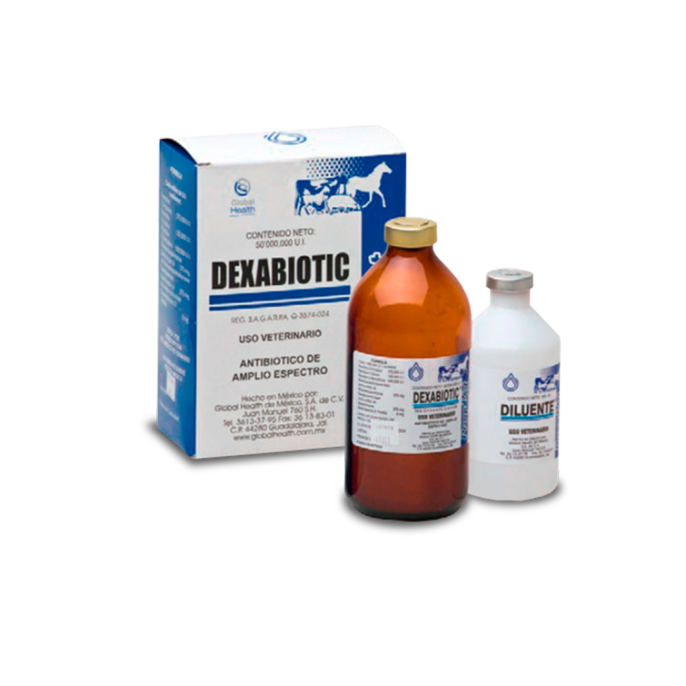Dexabiotic 50 P/bovinos, Cerdos Caballos