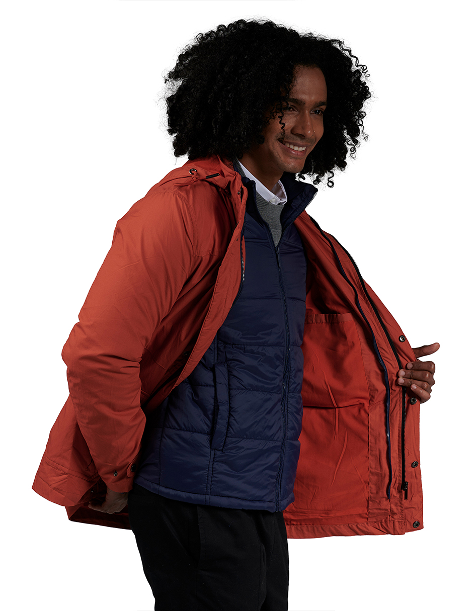 Chamarra 3 en 1: Tipo Parka y Capitonada Desmontable Caballero Generra 128407