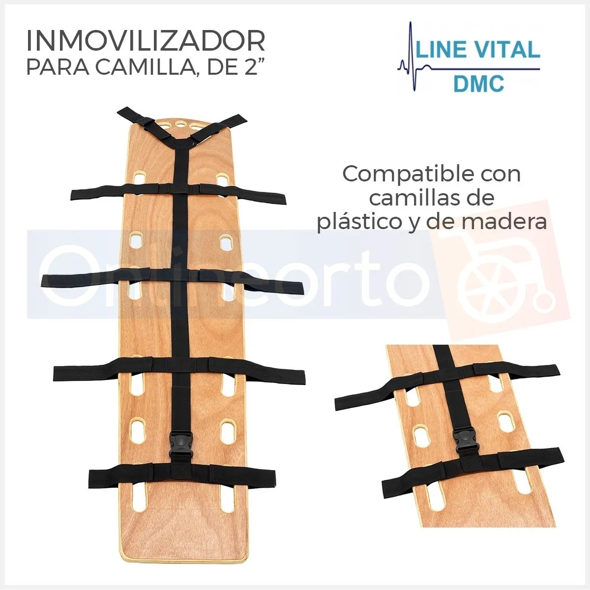 Inmovilizador Araña 10 Puntos Para Camilla Primero Auxilios