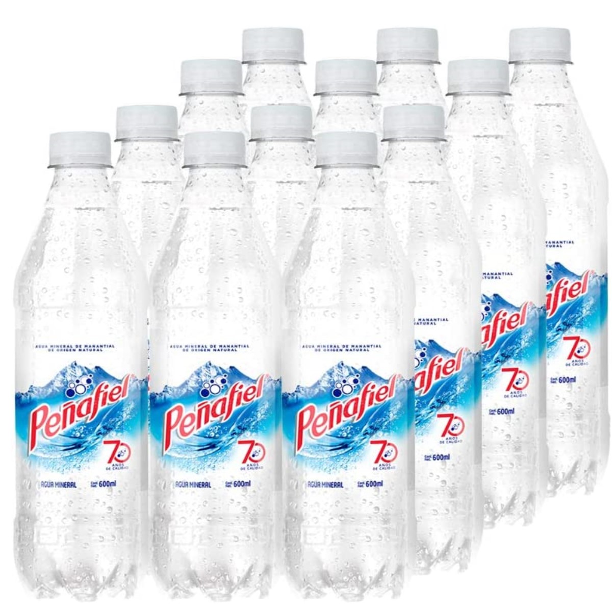 Peñafiel Agua Mineral 12 Piezas Botellas de 600 ML C/U