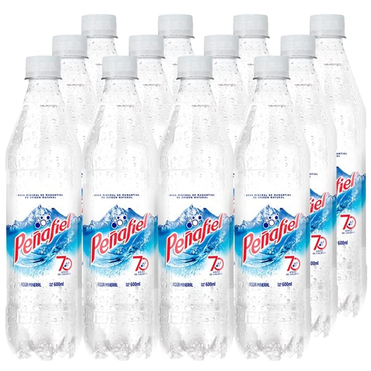 Peñafiel Agua Mineral 12 Piezas Botellas de 600 ML C/U