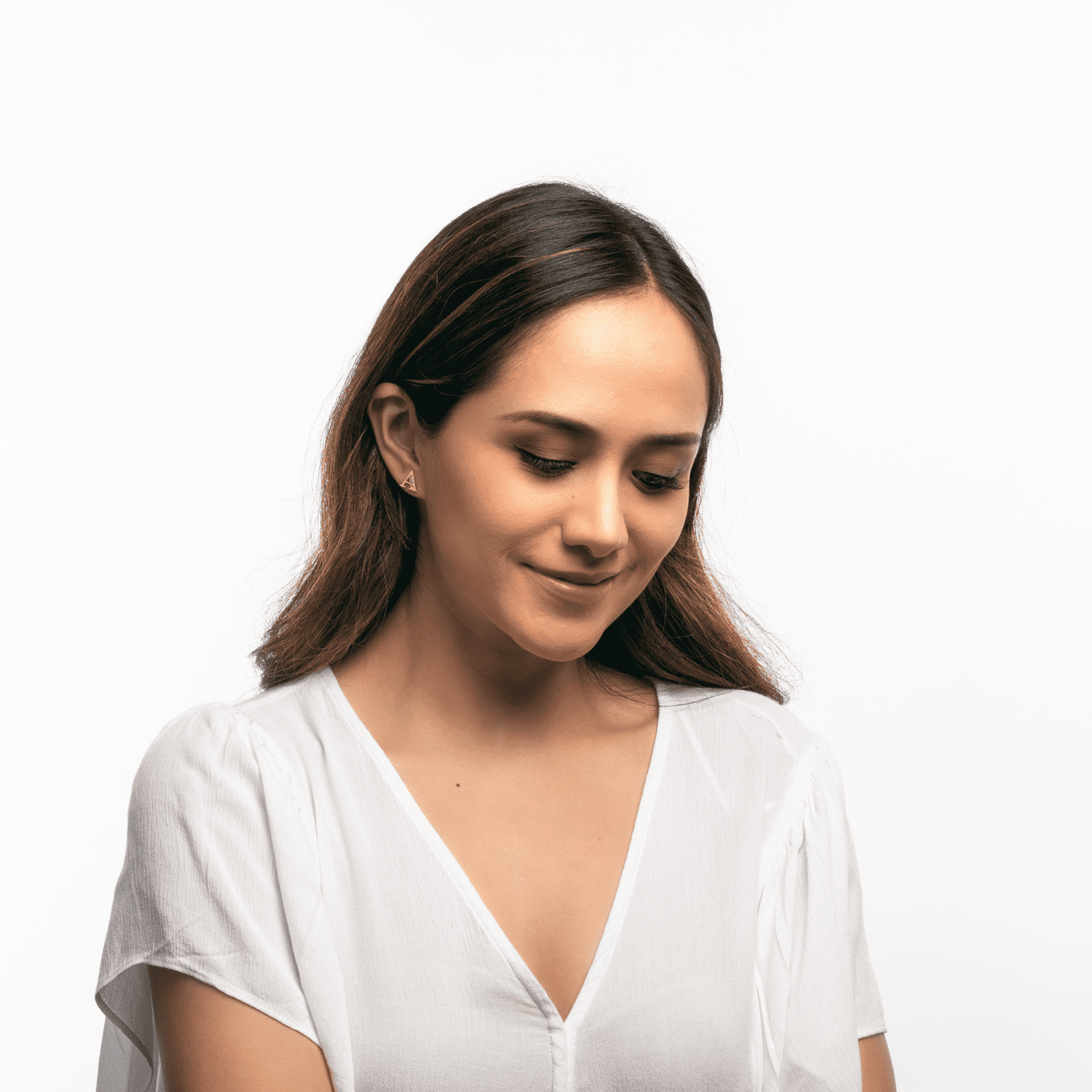 LuckyLy Aretes Mujer Oro 18k de Inicial Letra S con Zirconia Cúbica , Base de Acero Inoxidable - Modelo Tina