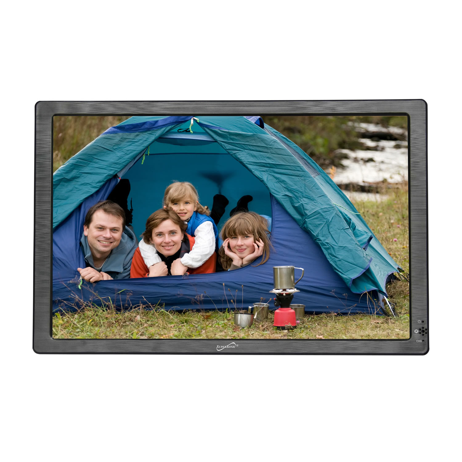 Televisor LED Portátil SuperSonic SC2812 KIT De 12 Pulgadas Negro