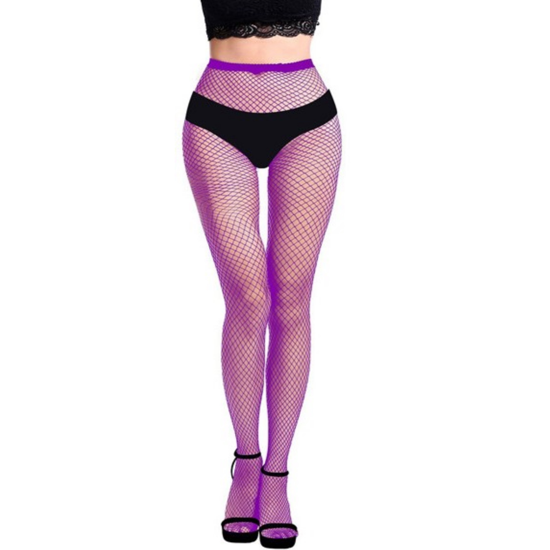 Medias Red Moradas Coloridas Neon Pride Cosplay Disfraz Pantimedias Mallas Red Mujer Unitalla