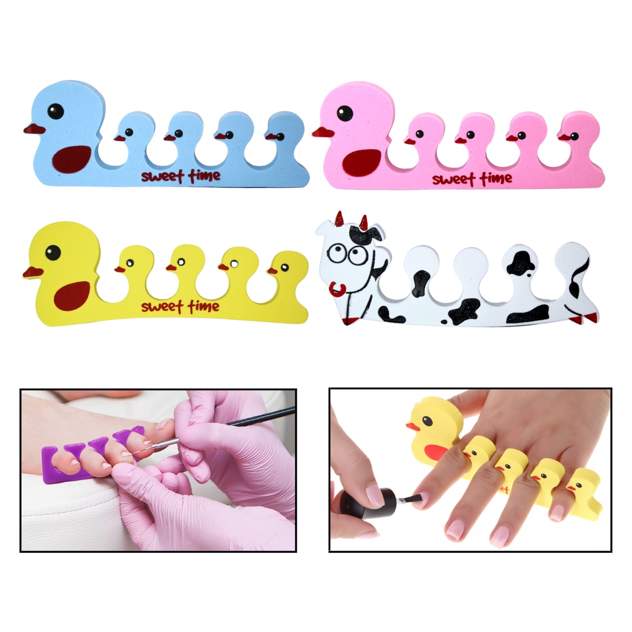 Separador Dedos Foami Corrector Juanetes Manicura Pedicura