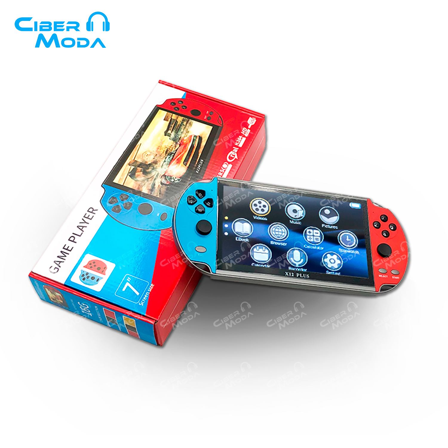 CONSOLA X12 PLUS PANTALLA GRANDE DE 7" PULGADAS RETRO INTEGRADOS