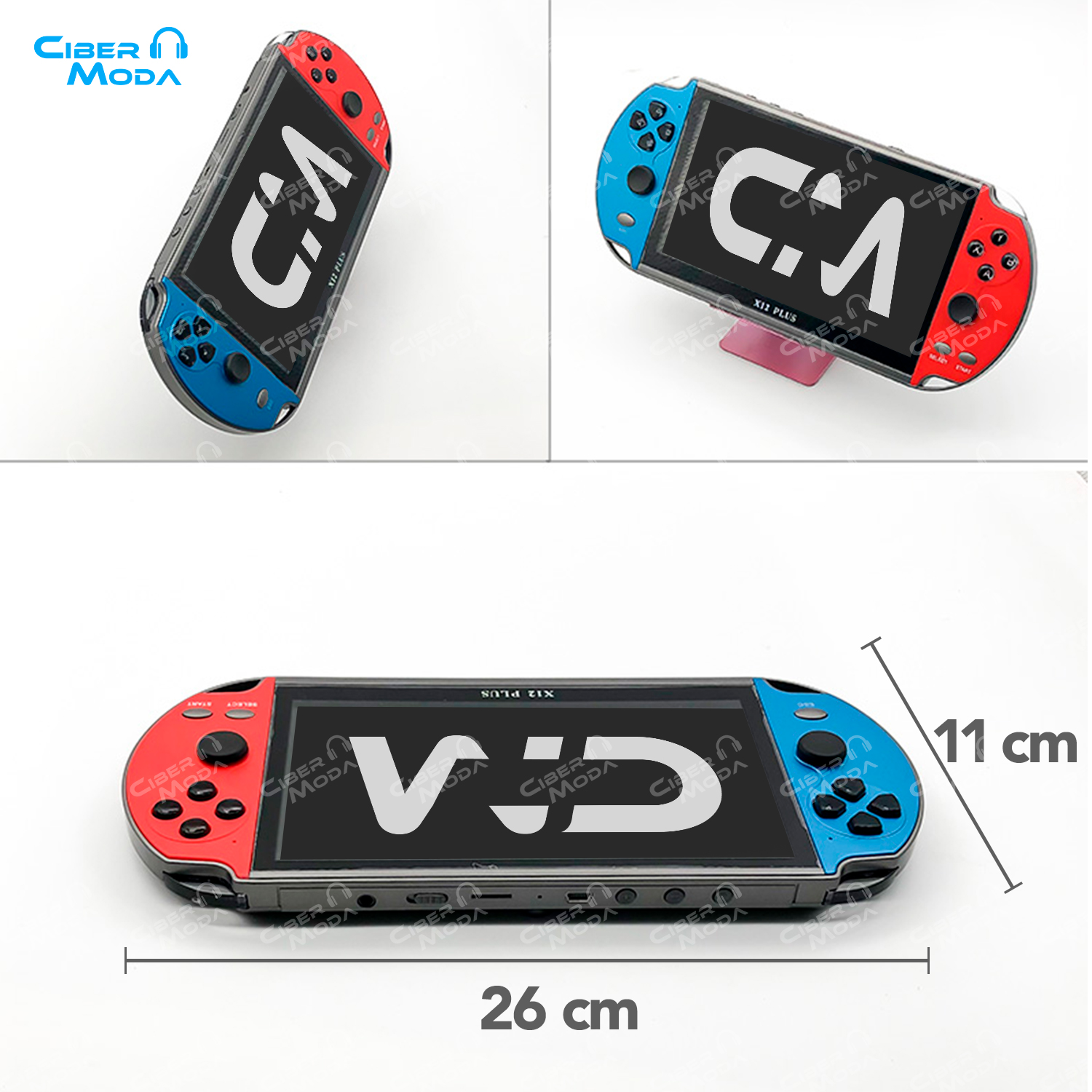 CONSOLA X12 PLUS PANTALLA GRANDE DE 7" PULGADAS RETRO INTEGRADOS