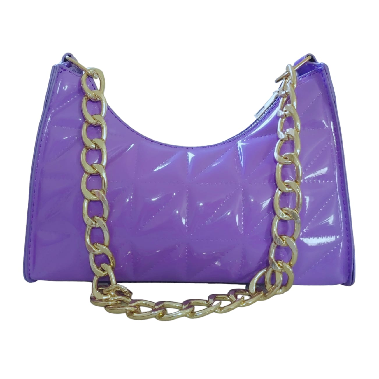 Bolso Baguette Crossbody Dulces Sue os Relieve Con Cadena Morado