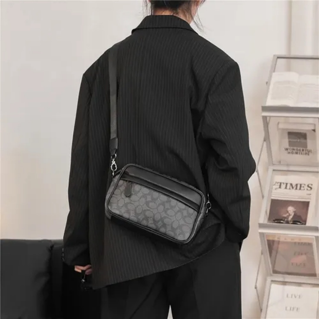 Bandolera De Cuero Para Hombre Bolso Crossbody Lujo Moderno  