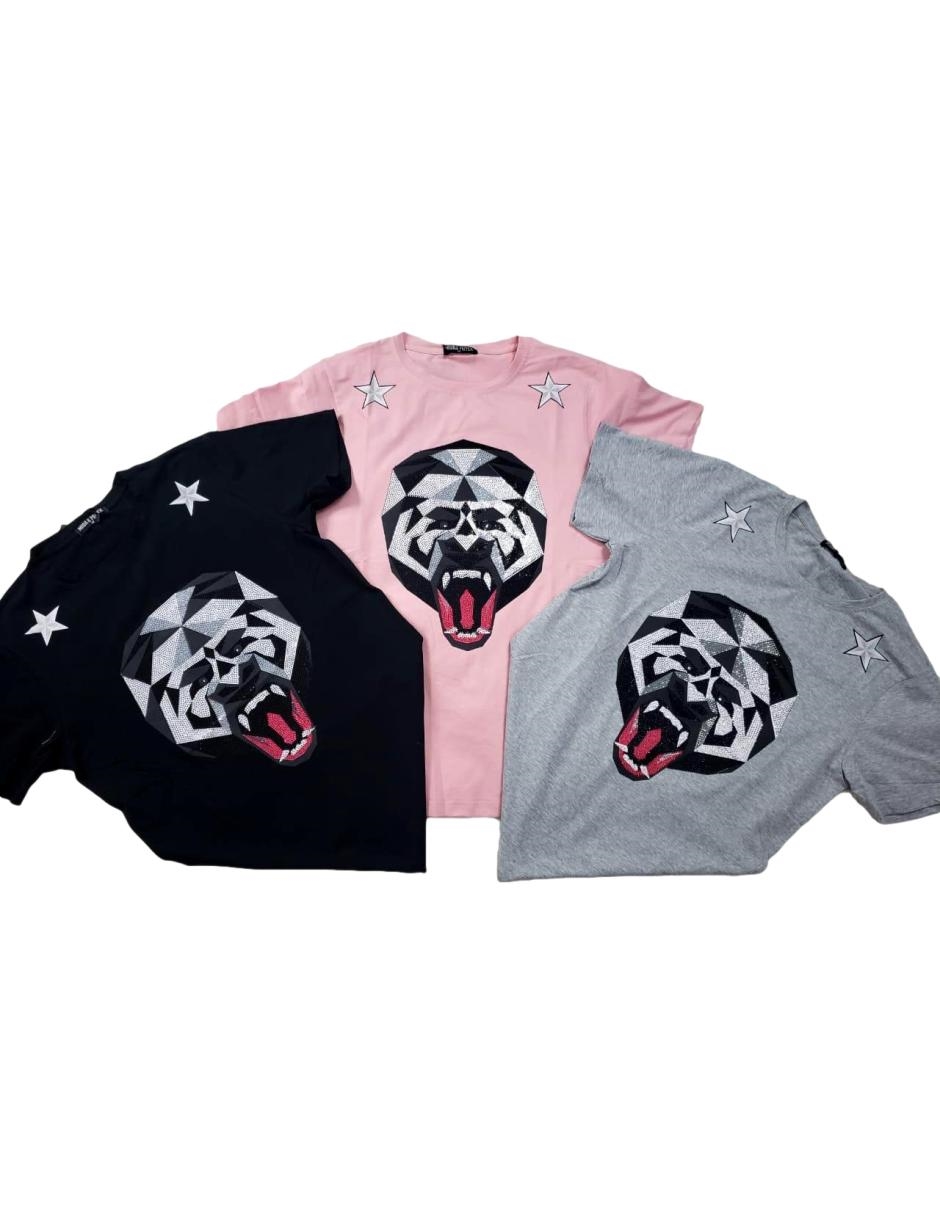 Playera hombre casual piedras moderna  spandex calavera T MODA & PRITEX