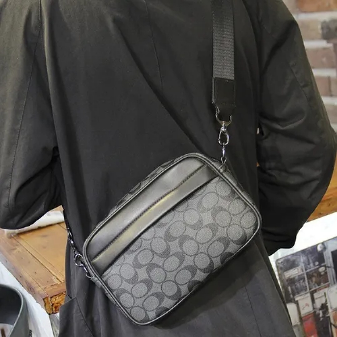 Bandolera De Cuero Para Hombre Bolso Crossbody Lujo Moderno  